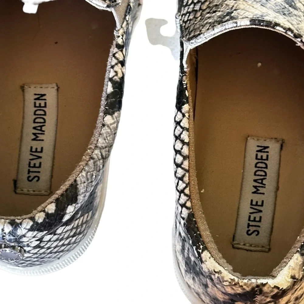 5 for $40 SALE!  Steve Madden Gills Snake Print Slip-On Platform Sneakers sz7